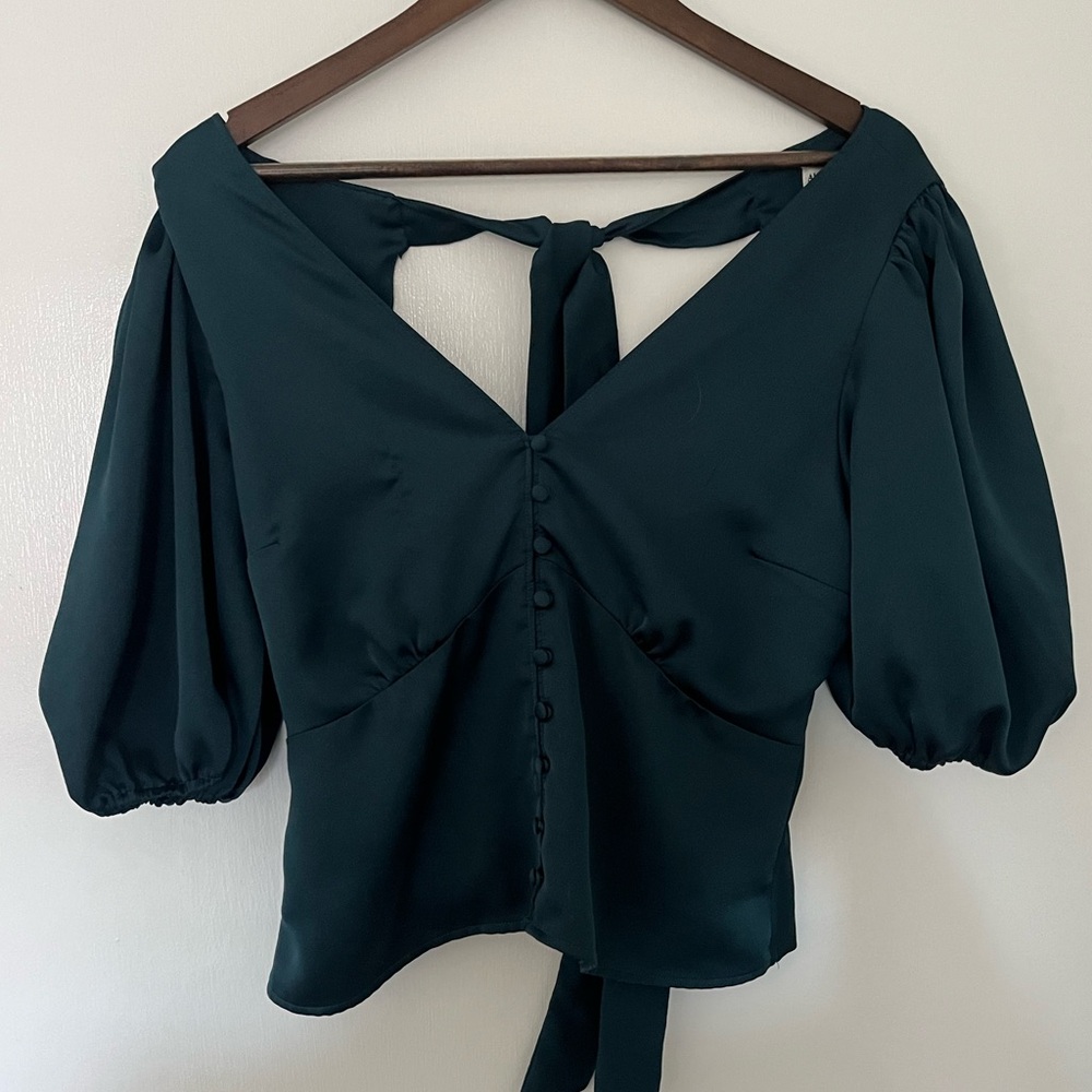 Abercrombie backless silk top